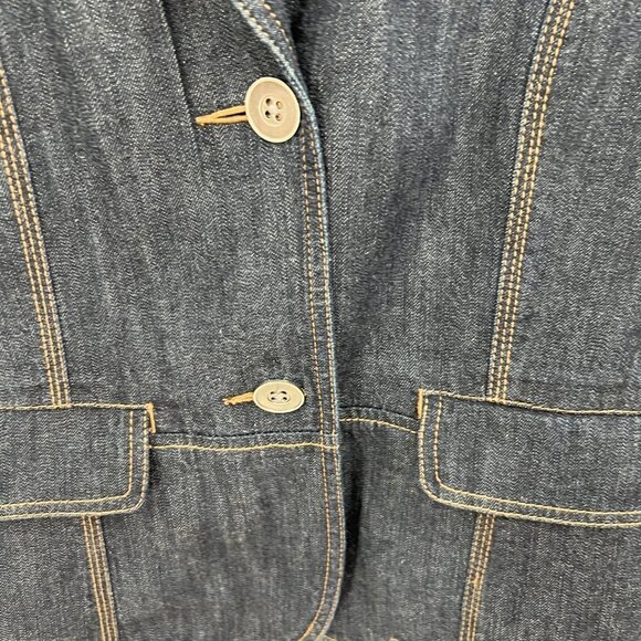 Loft Blue Jean Jacket Size 6 - Picture 6 of 10